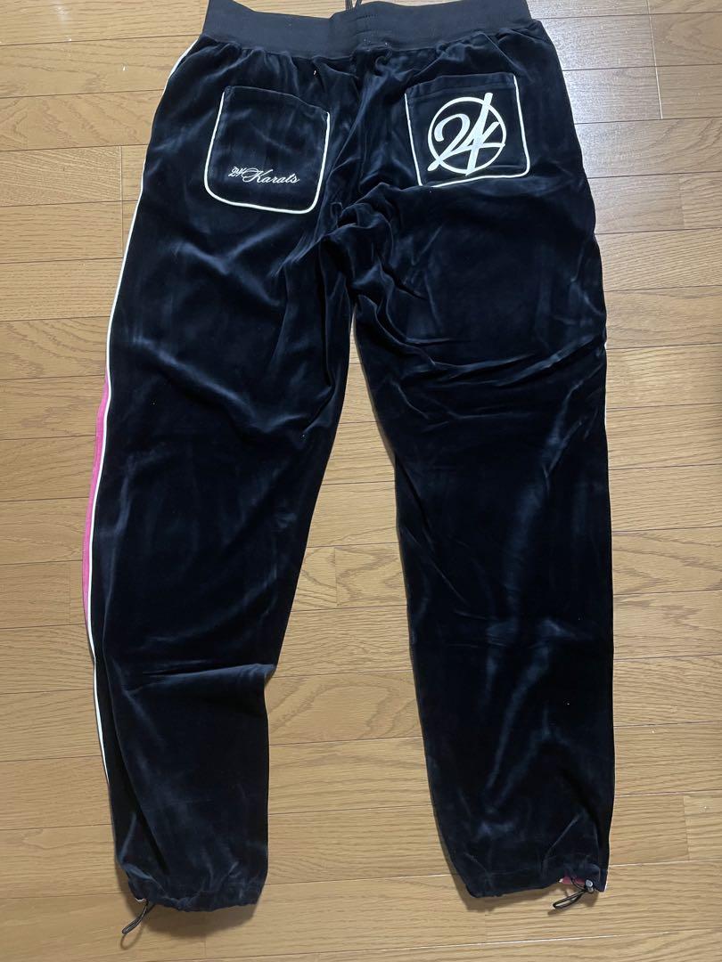 XL 24karatsジャージ セット 黒 ピンク