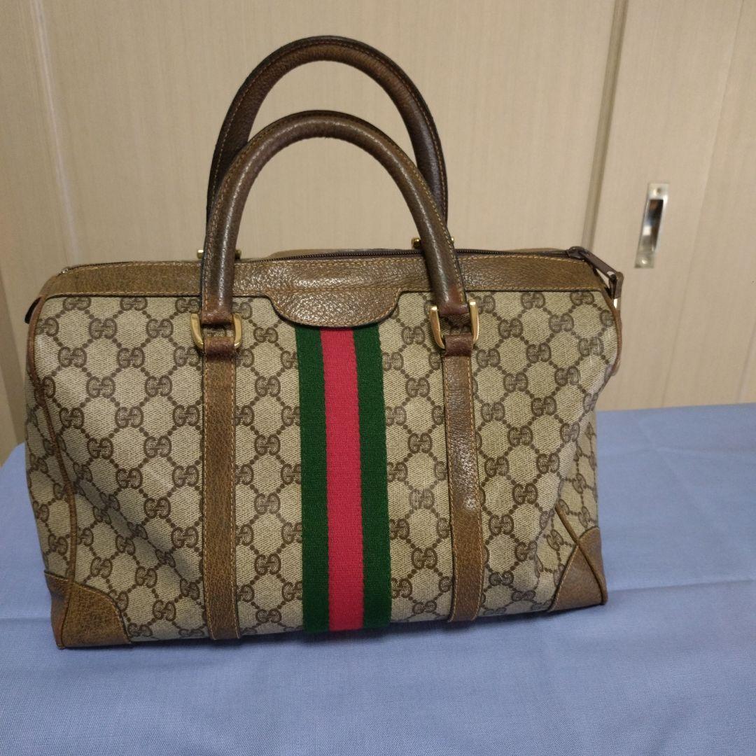 グッチ シェリーライン ボストンバッグ】