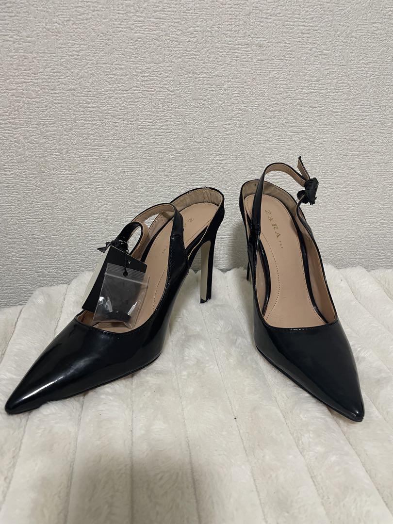 CELINE ブラック スリングバックヒール CELINE ブラック スリングバックヒール