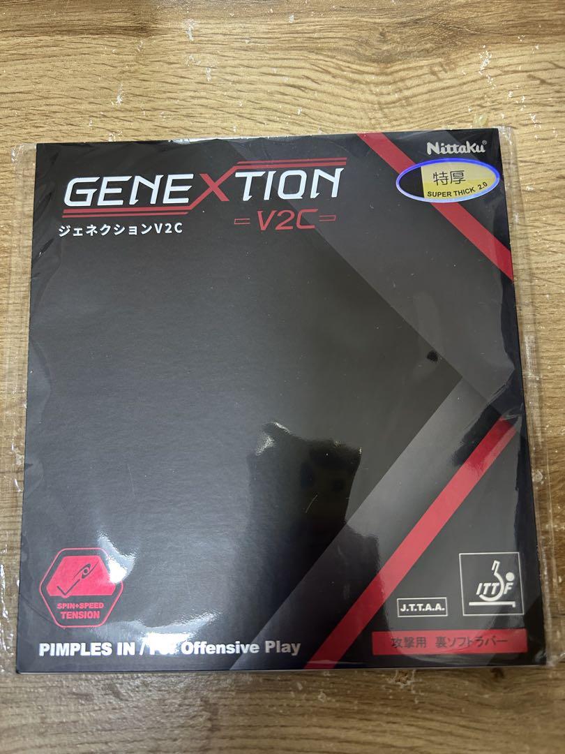 卓球ラバー　ジェネクションV2C 黒 特厚 ニッタク