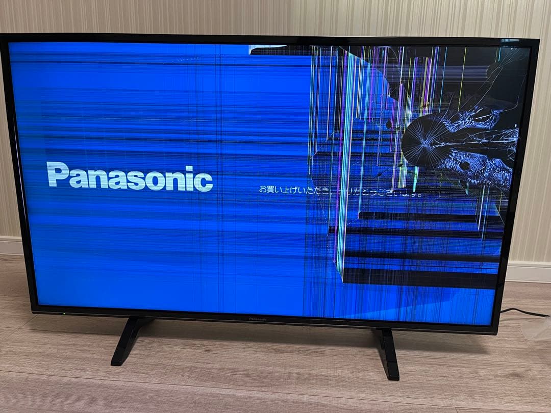 Panasonic 43V型液晶テレビ ジャンク品 液晶割れ(初期化済) 5,220円