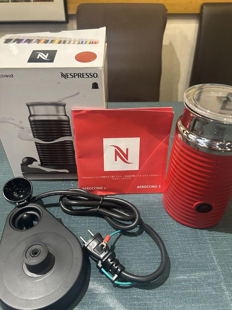 新品　Nespresso Aeroccino 3 赤