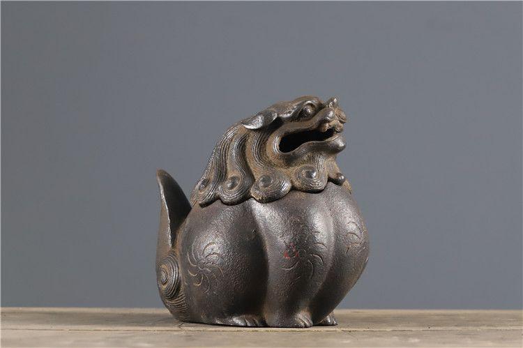 金魚香炉 銅器 文房具 茶道具 重厚 極細工 工芸品 美術品 置物 仏事 銅 細工 金魚置物 金魚薫香炉 香道具茶道具 装飾品 工芸品 置物