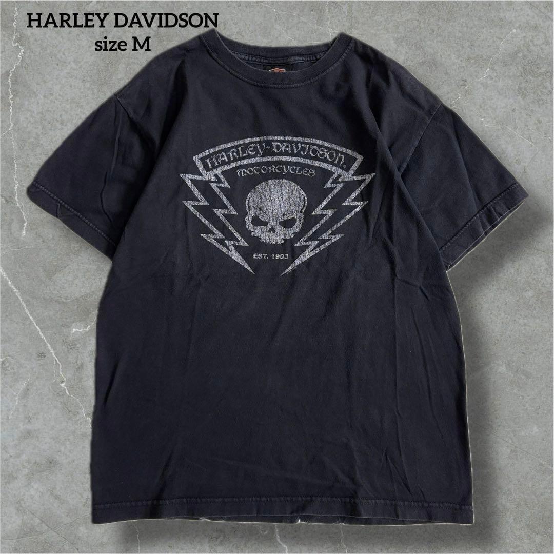 ハーレーダビッドソン Tシャツ ブラック メキシコ製 コットン B025M Harley-Davidson