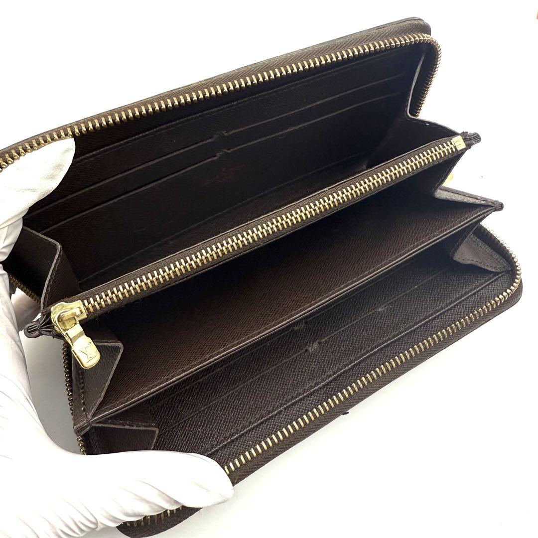 美品 ルイヴィトン ダミエ エベヌ ジッピーウォレット 長財布