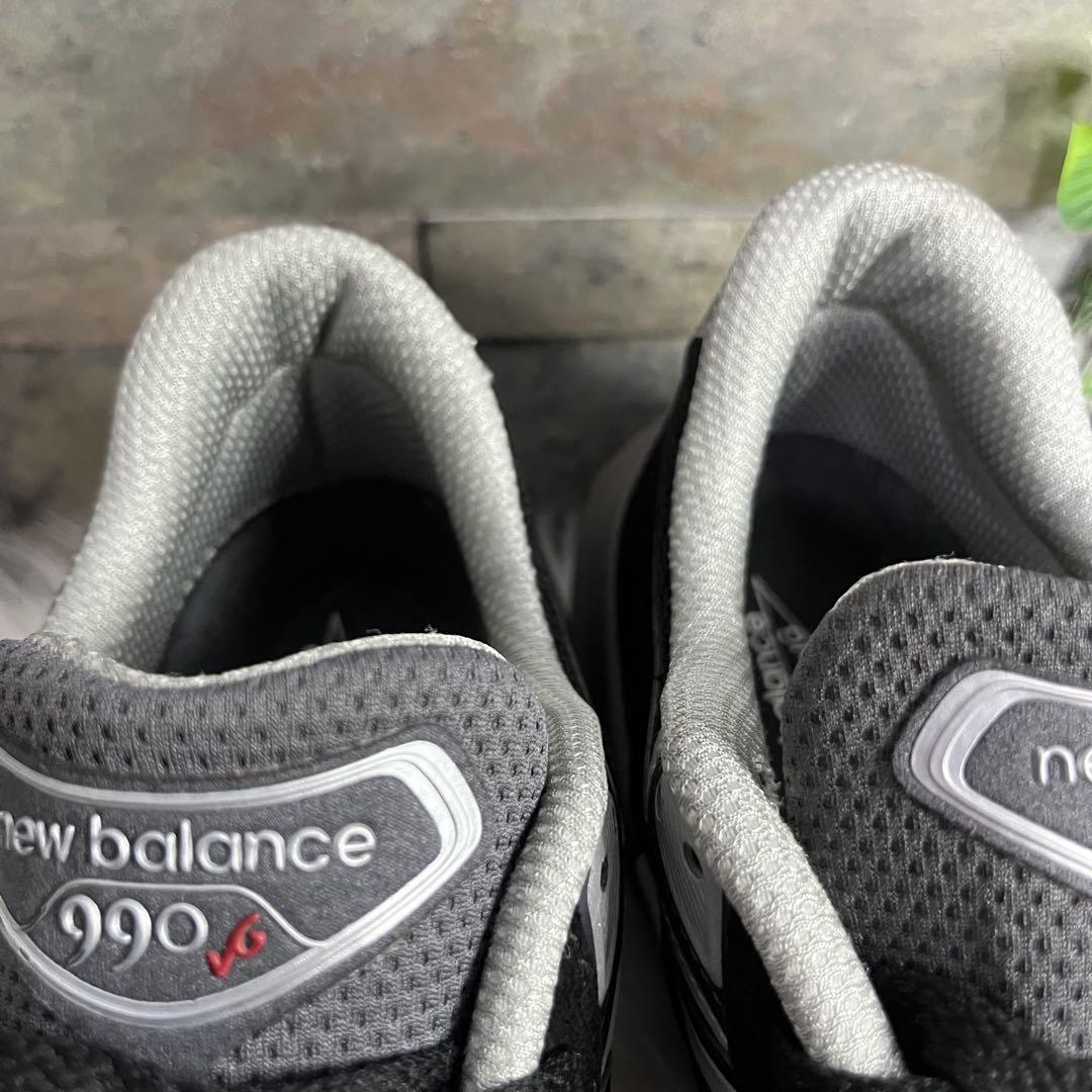 New Balance 990v6 ブラック　26cm 箱、かえ紐付き New Balance 990v6 ブラック 26cm 箱、かえ紐付き - メルカリ
