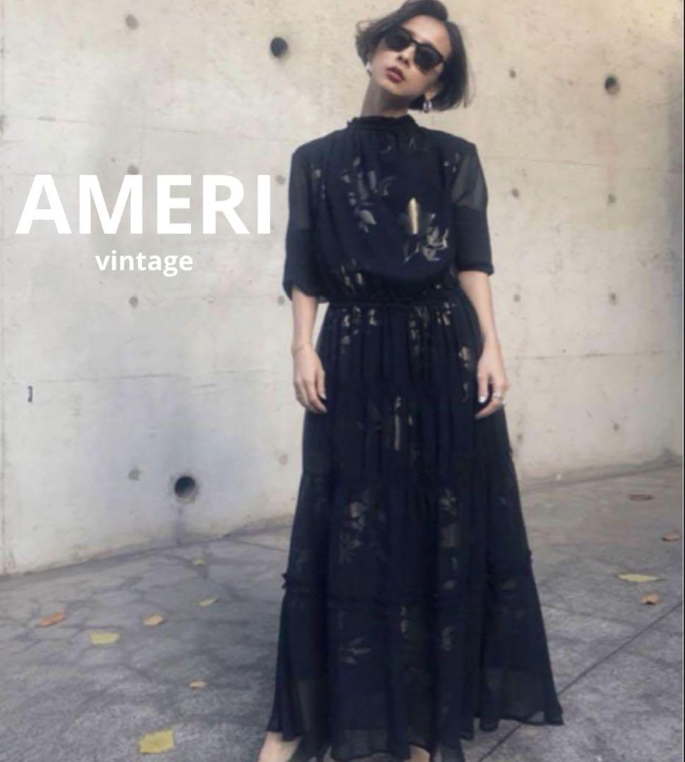 AMERI BELINDA SHIRRING LONG DRESS