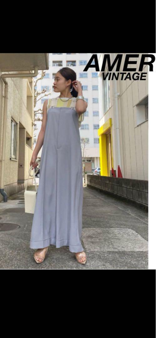 美品 AMERI BIG PANTS ROMPERS ブラック M サロペット Ameri（アメリ）の「BIG PANTS ROMPERS（つなぎ/オールインワン