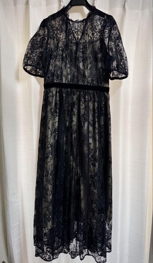 JILL by JILL STUART レース×ベルベットドレス　オケージョン