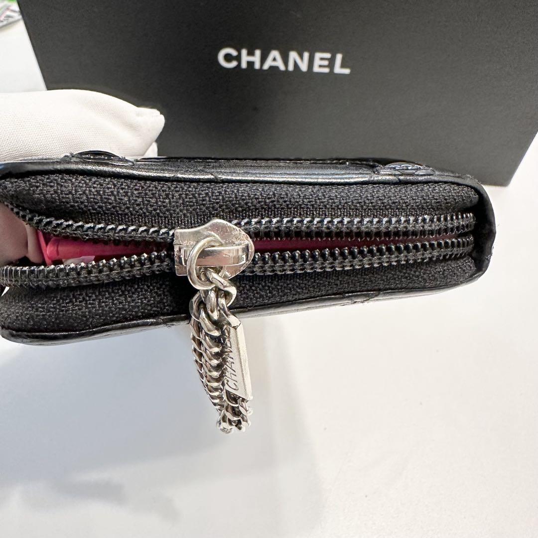 CHANEL シャネル　カンボンライン　長財布　マトラッセ　ラウンドファスナー