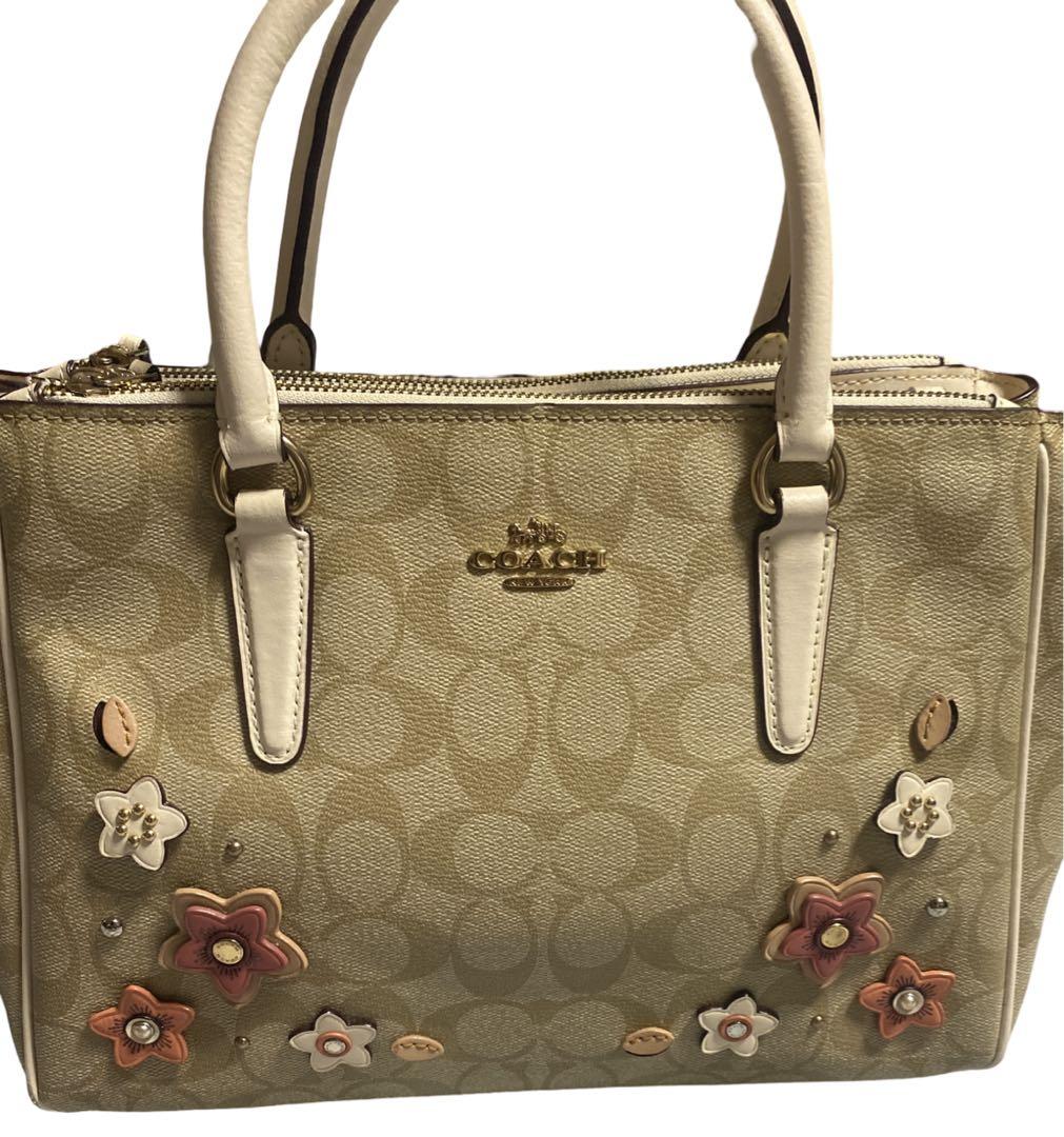 Ｍ coach コーチ　2way シグネチャー 3Dフラワー　ショルダ