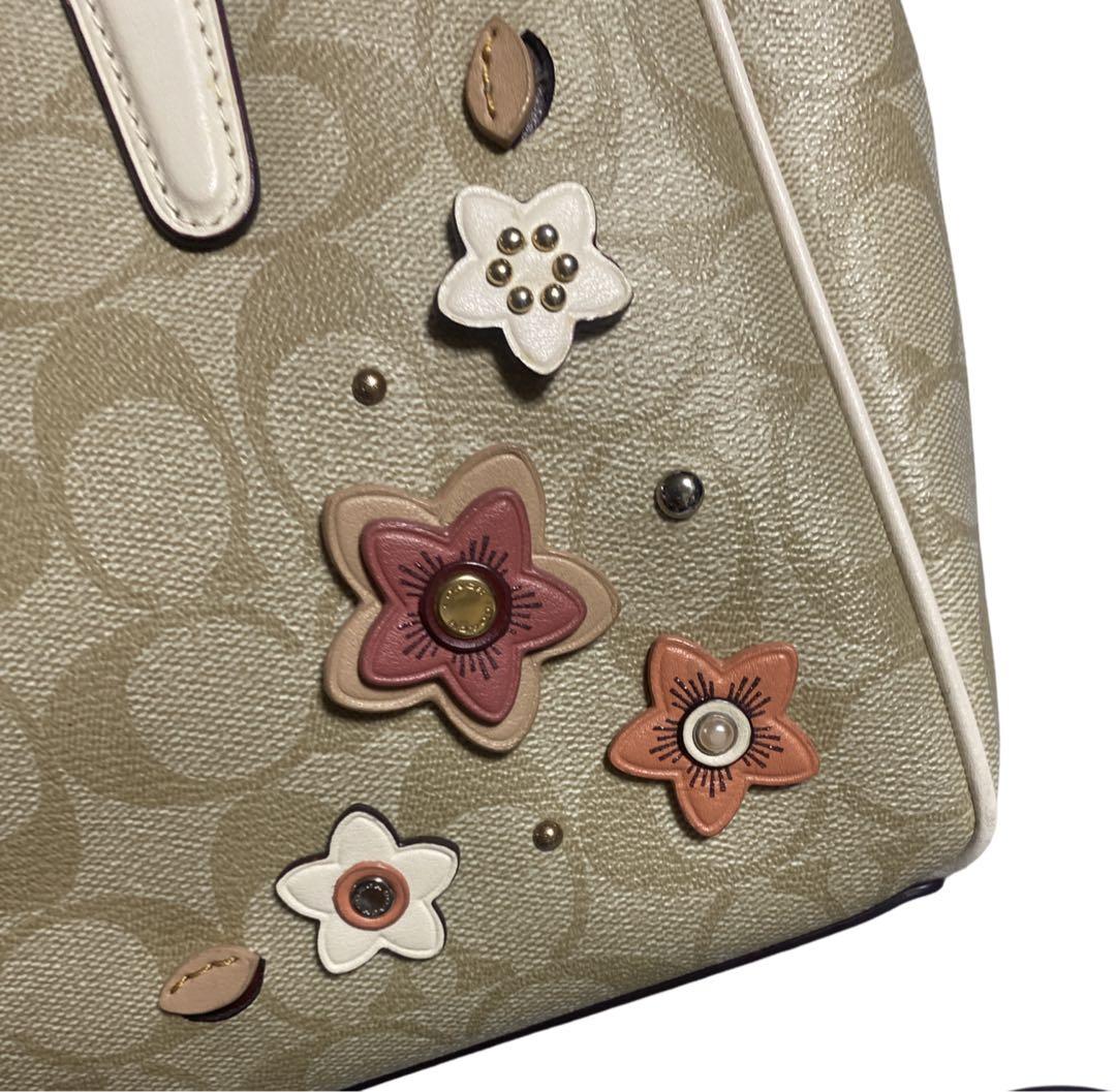 Ｍ coach コーチ　2way シグネチャー 3Dフラワー　ショルダ