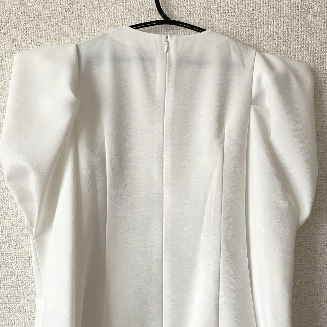 Cygne. シーニュ とんがりパフtops Manon ホワイト 【サイズ②】