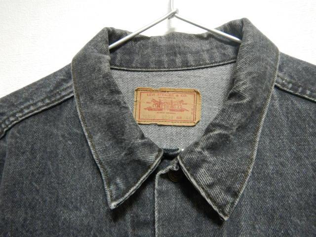 LEVI'S 70506 46 44 ブラックデニム 先染め ジャケット USA