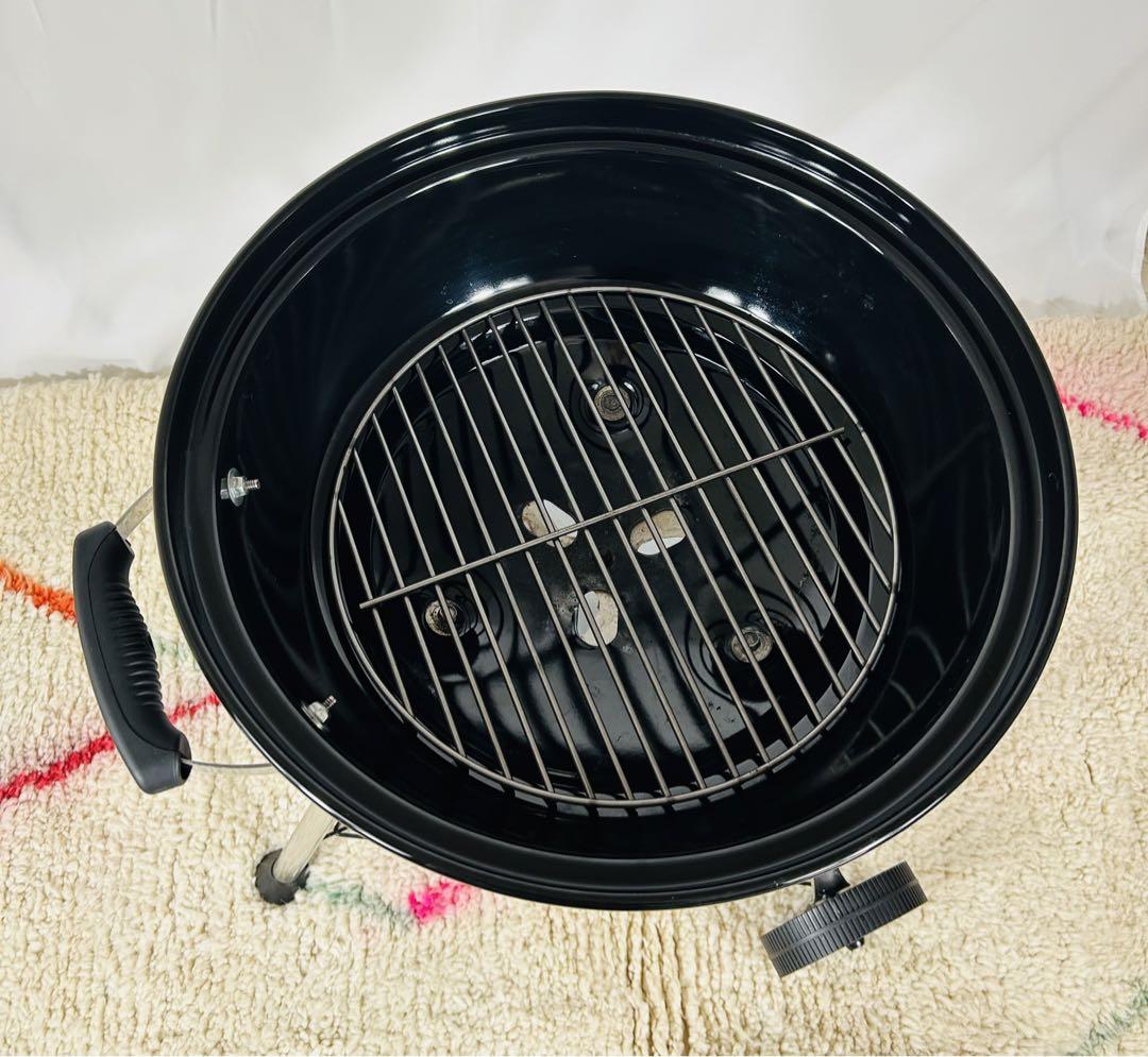 【美品】Weber 温度計付コンパクトバーベキューグリル 47cm