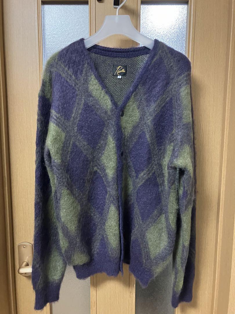 【未使用品】needles MOHAIR CARDIGAN ARGYLE S