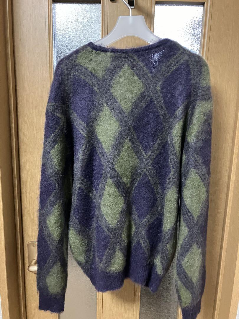 【未使用品】needles MOHAIR CARDIGAN ARGYLE S