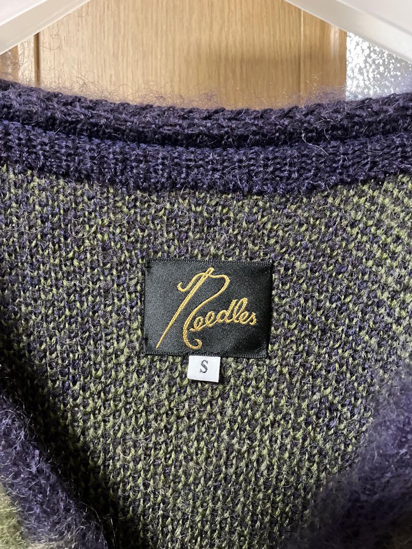 【未使用品】needles MOHAIR CARDIGAN ARGYLE S