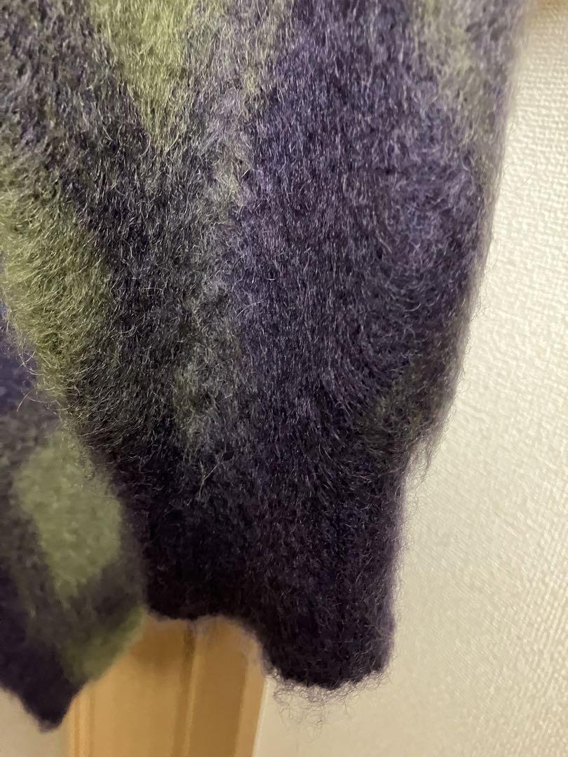 【未使用品】needles MOHAIR CARDIGAN ARGYLE S