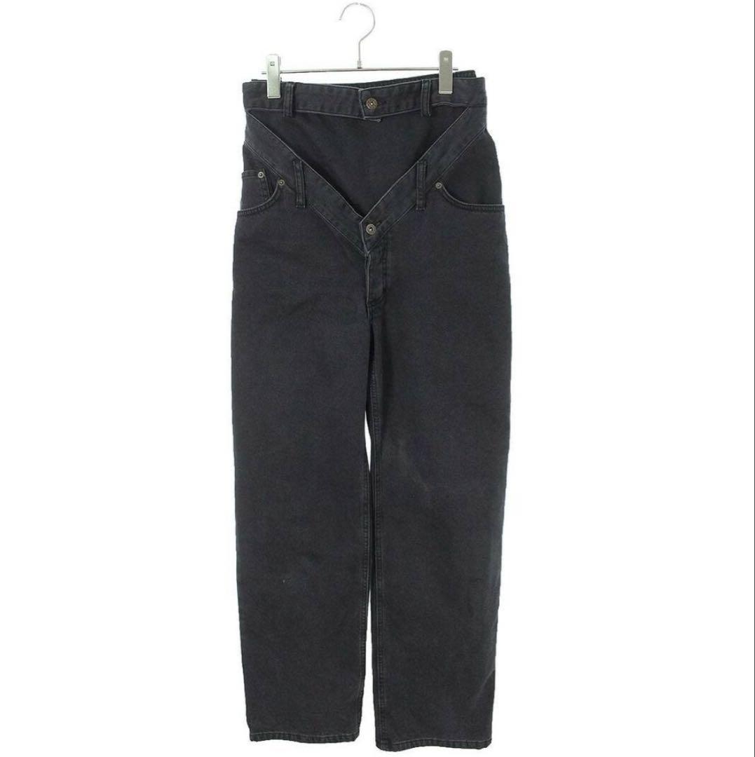 y/project ワイプロジェクト 変形 デニム パンツ 黒 denim