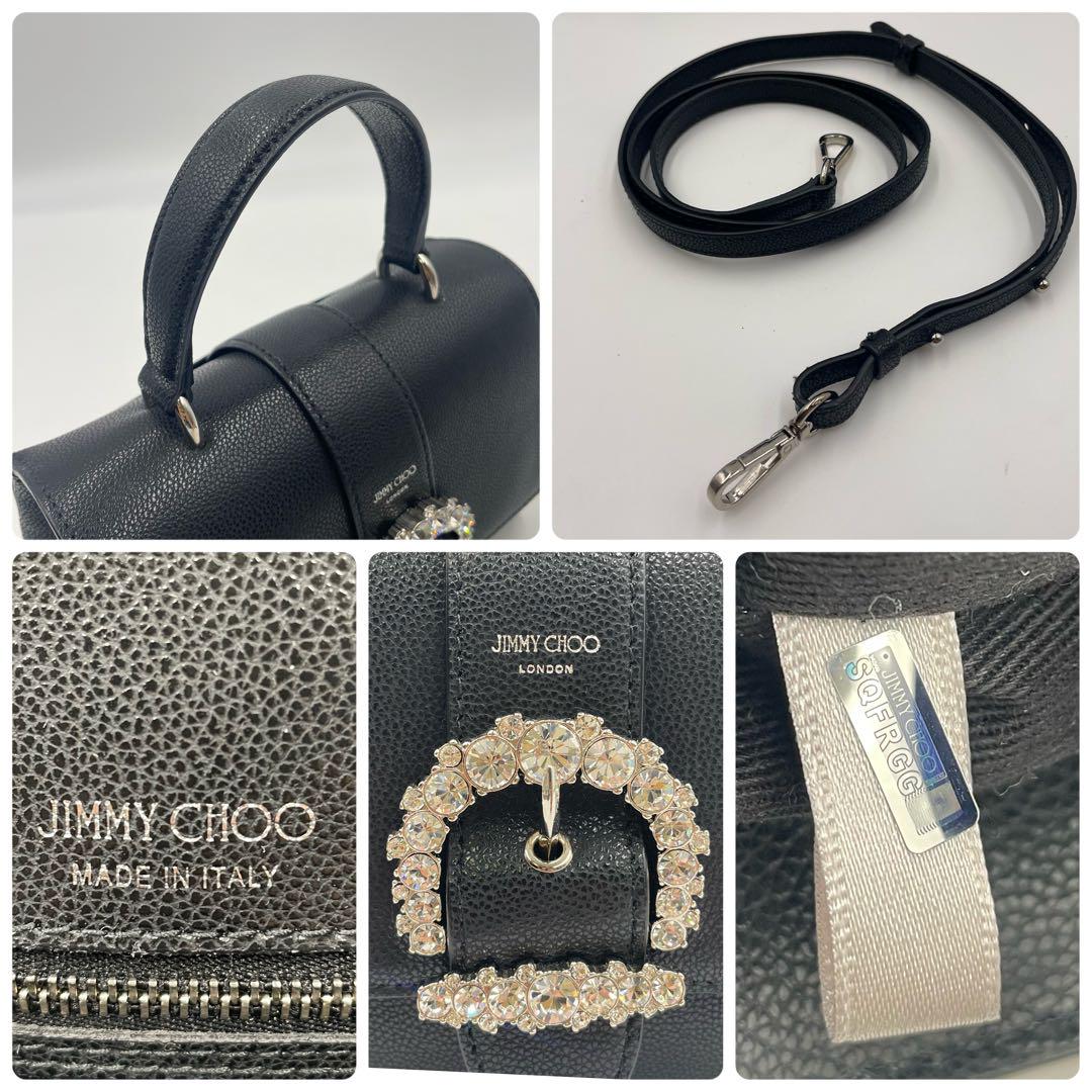最高級・極美品】JIMMY CHOO CHERI TOPHANDLE/S 黒 - メルカリ