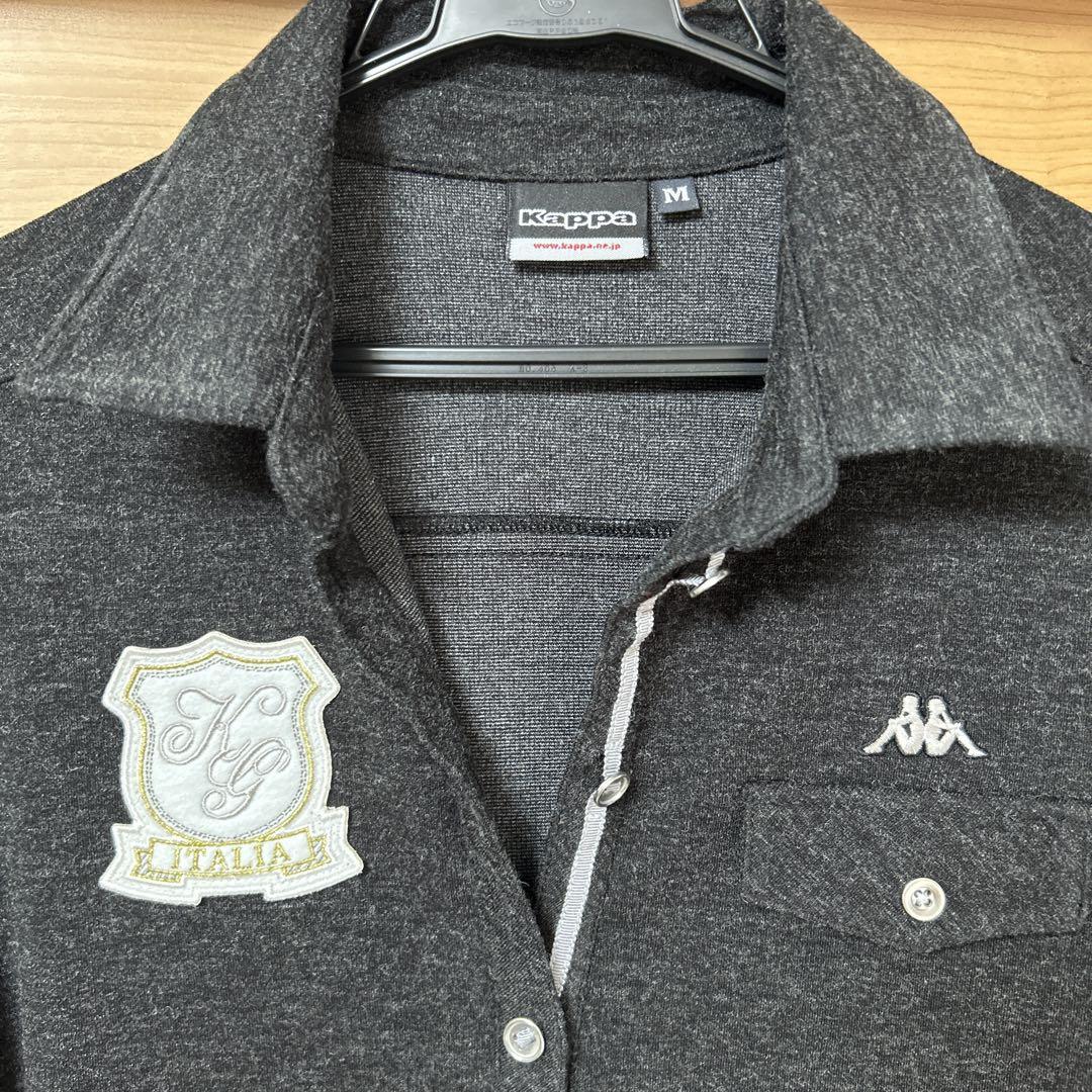 Kappa golf カッパ 長袖ポロワンピース M ボーダー フリル