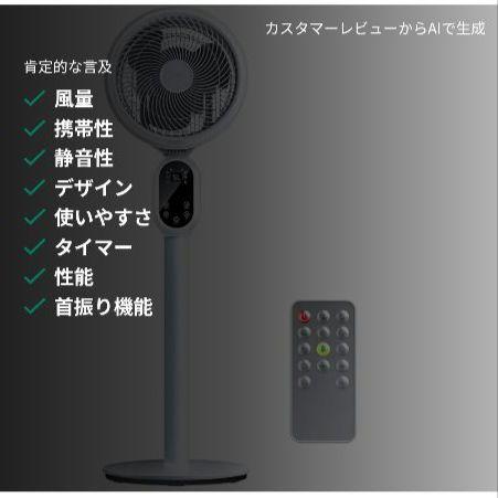サーキュレーター 扇風機 イオン機能 AIモード タイマー 一台5役 リモコン付