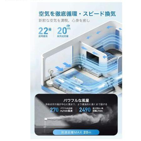 サーキュレーター 扇風機 イオン機能 AIモード タイマー 一台5役 リモコン付