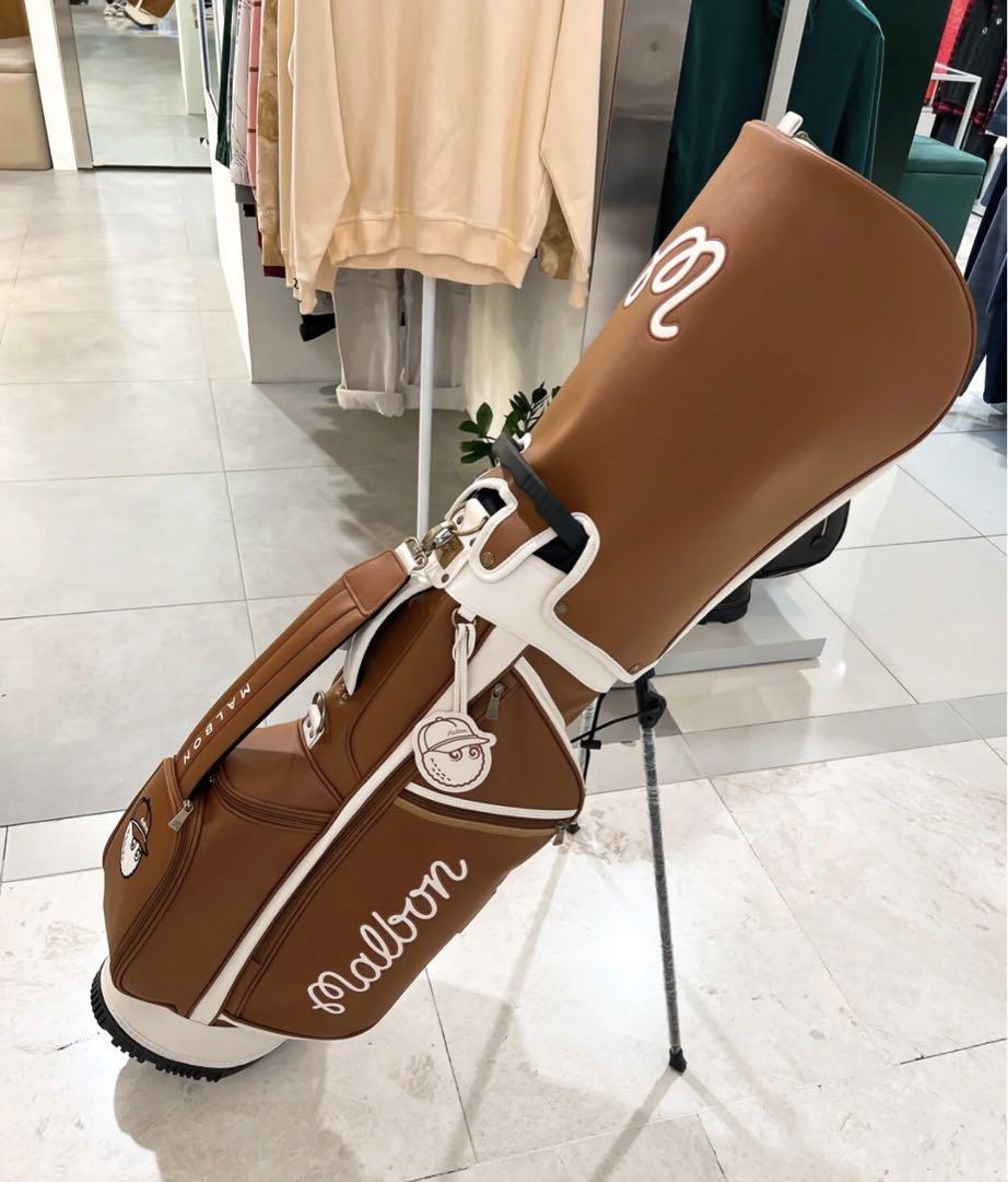 Malbon golf マルボンゴルフ キャディバッグ ゴルフバッグ ブラウン