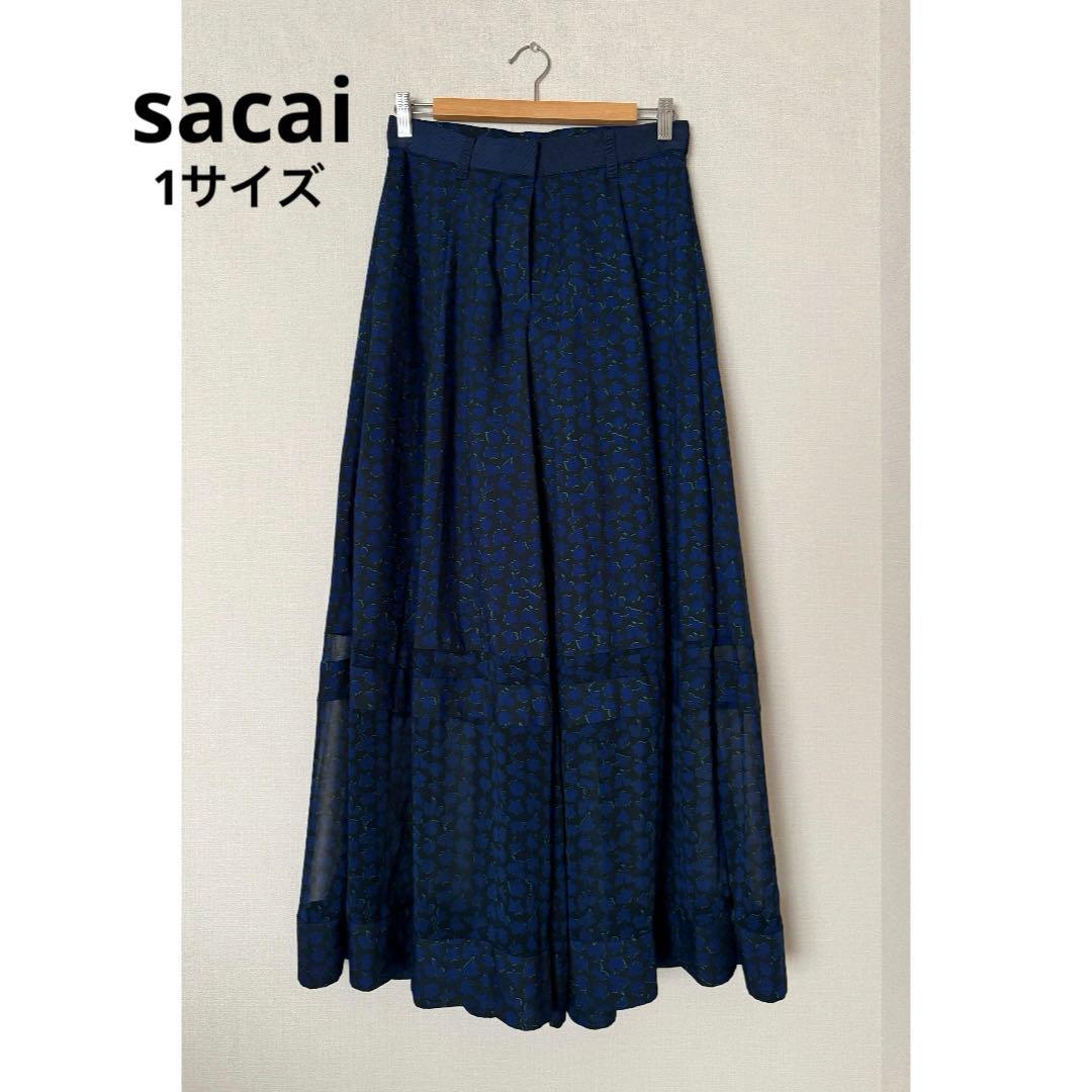 sacai サカイ　ワイドパンツ　花柄