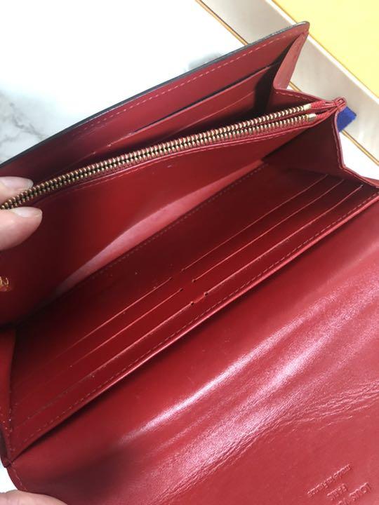 Louis Vuitton ヴェルニ 長財布 赤