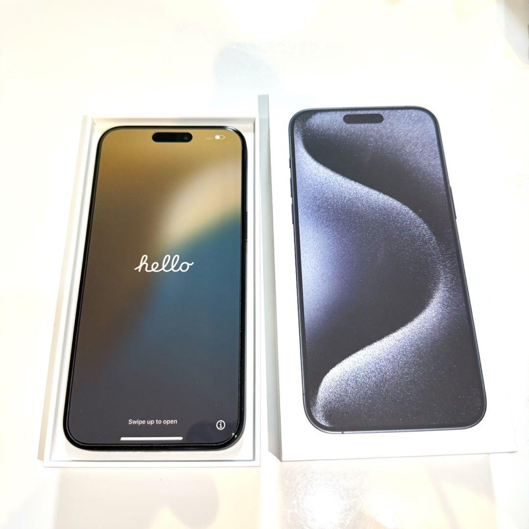 【極美品】iPhone15 Pro Max 本体256GB SIMフリー　ブルー
