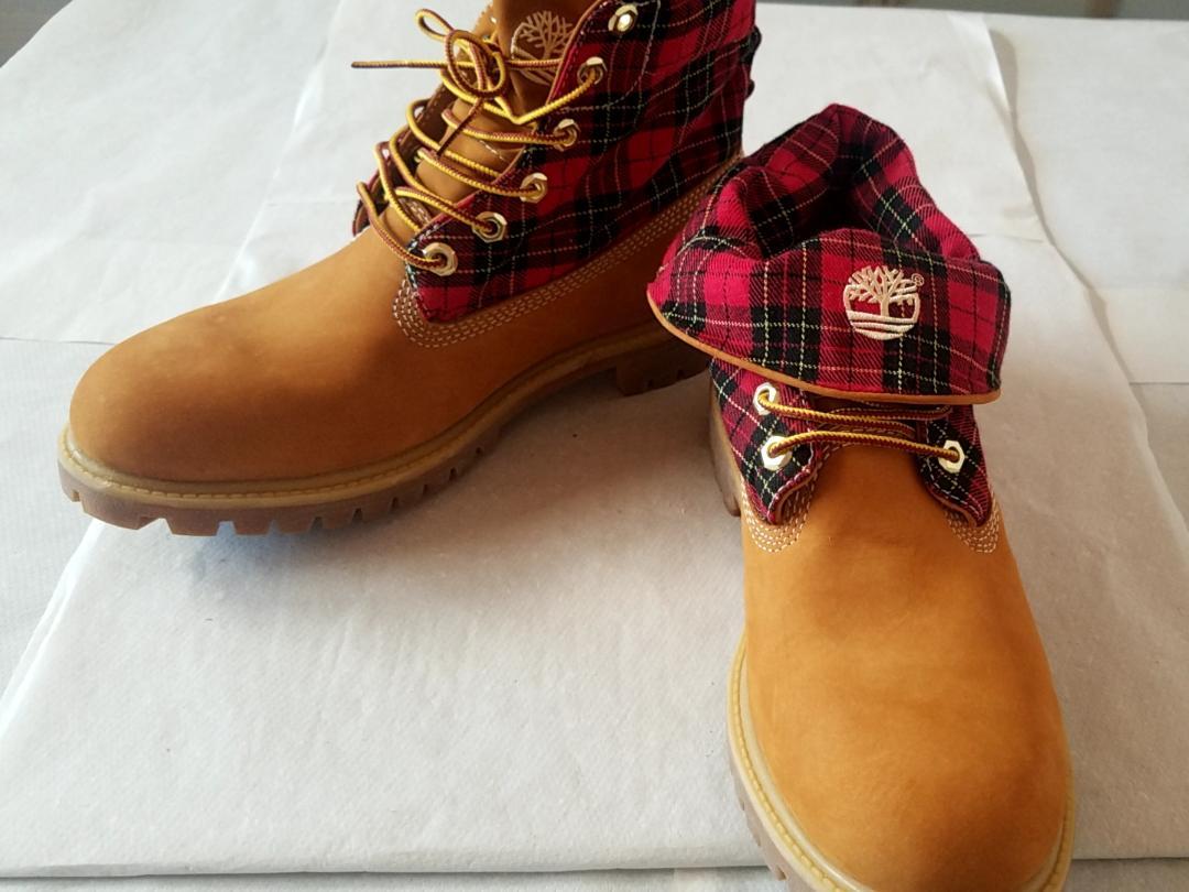 límite estaño confesar 雲霧様専用 Timberland ROLL TOP BOOTS チェック柄 minnade-ganbaro.jp