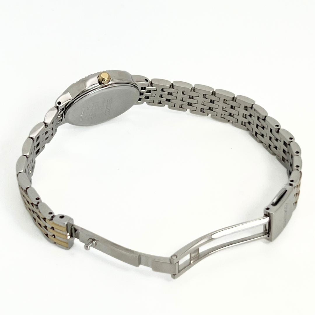 稼動品　SEIKO エクセリーヌ　10Pダイヤ　ソーラー　コンビカラー　腕時計
