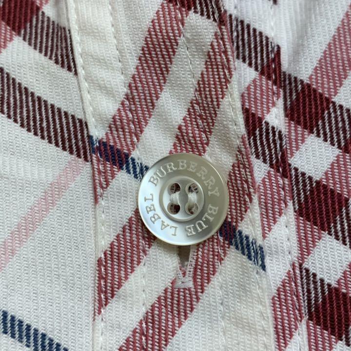 BURBERRY BLUE LABEL】ウエストリボン付き チェックシャツ