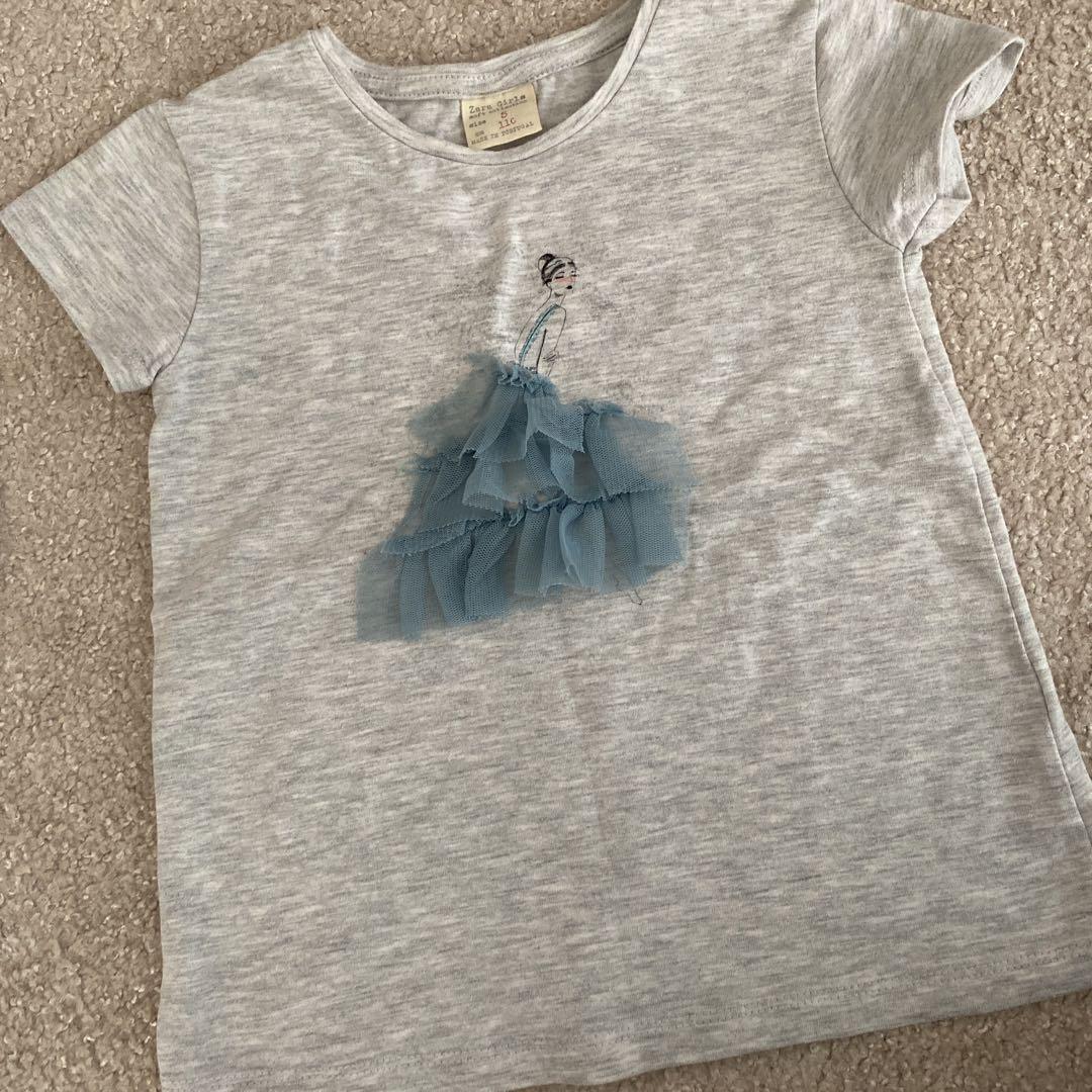 ZARA girls kids☆110半袖Tシャツバレエバレリーナトップス