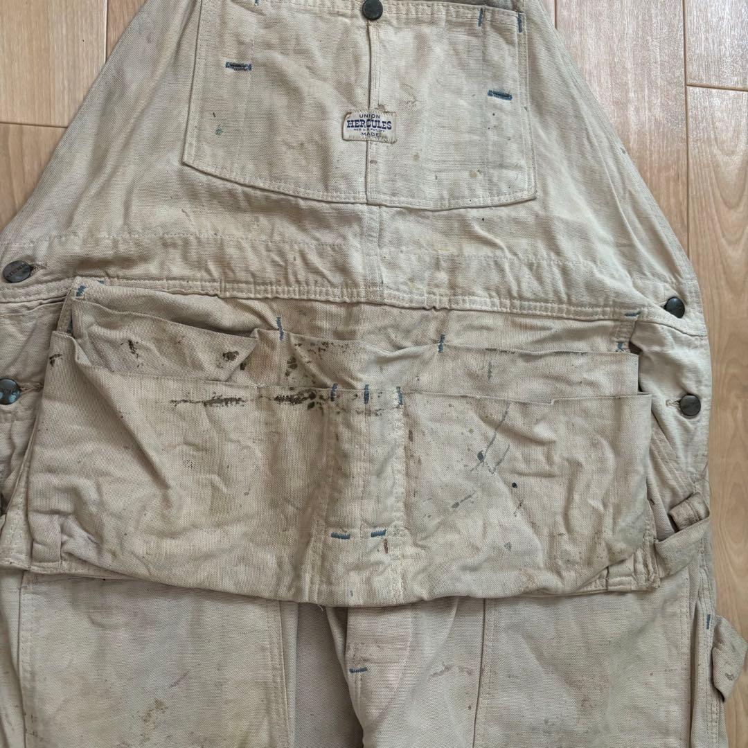 50s ヘラクレス エプロン付き 生成り オーバーオール 50s ヘラクレス エプロン付き 生成り オーバーオール