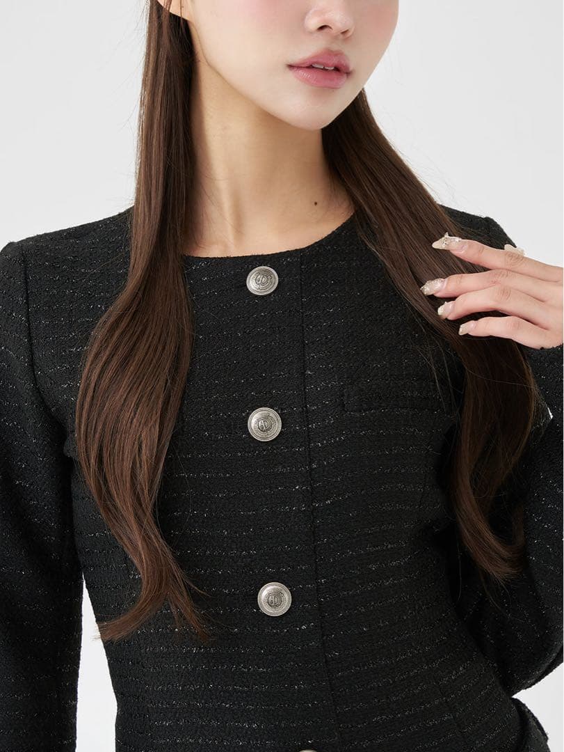 Darich 新作 ボックスプリーツツイードミニワンピース BLK - メルカリ Darich 新作 ボックスプリーツツイードミニワンピース BLK - メルカリ