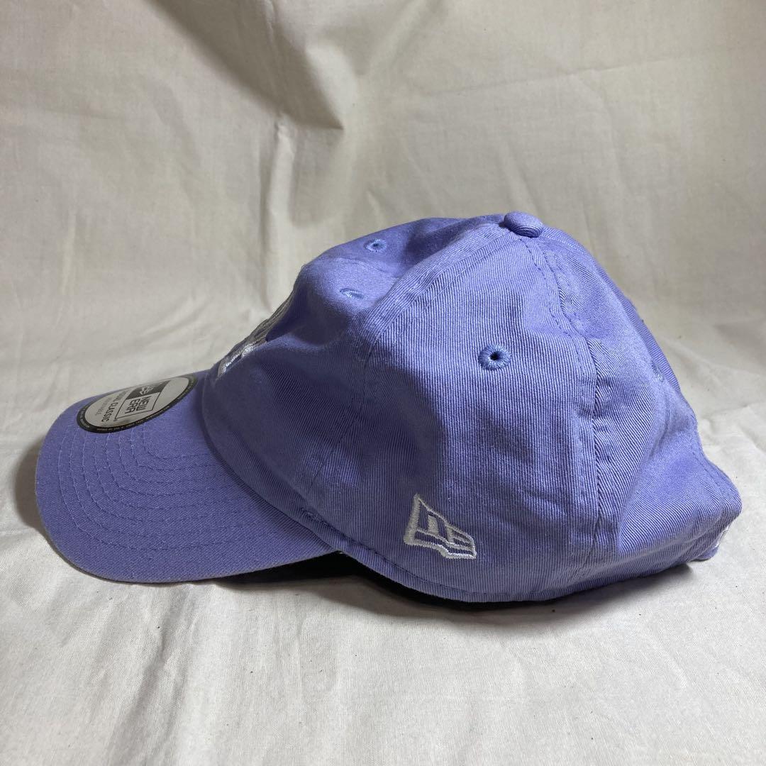 New Era ドジャース キャップ　ロゴ刺繍　 ラベンダー　帽子