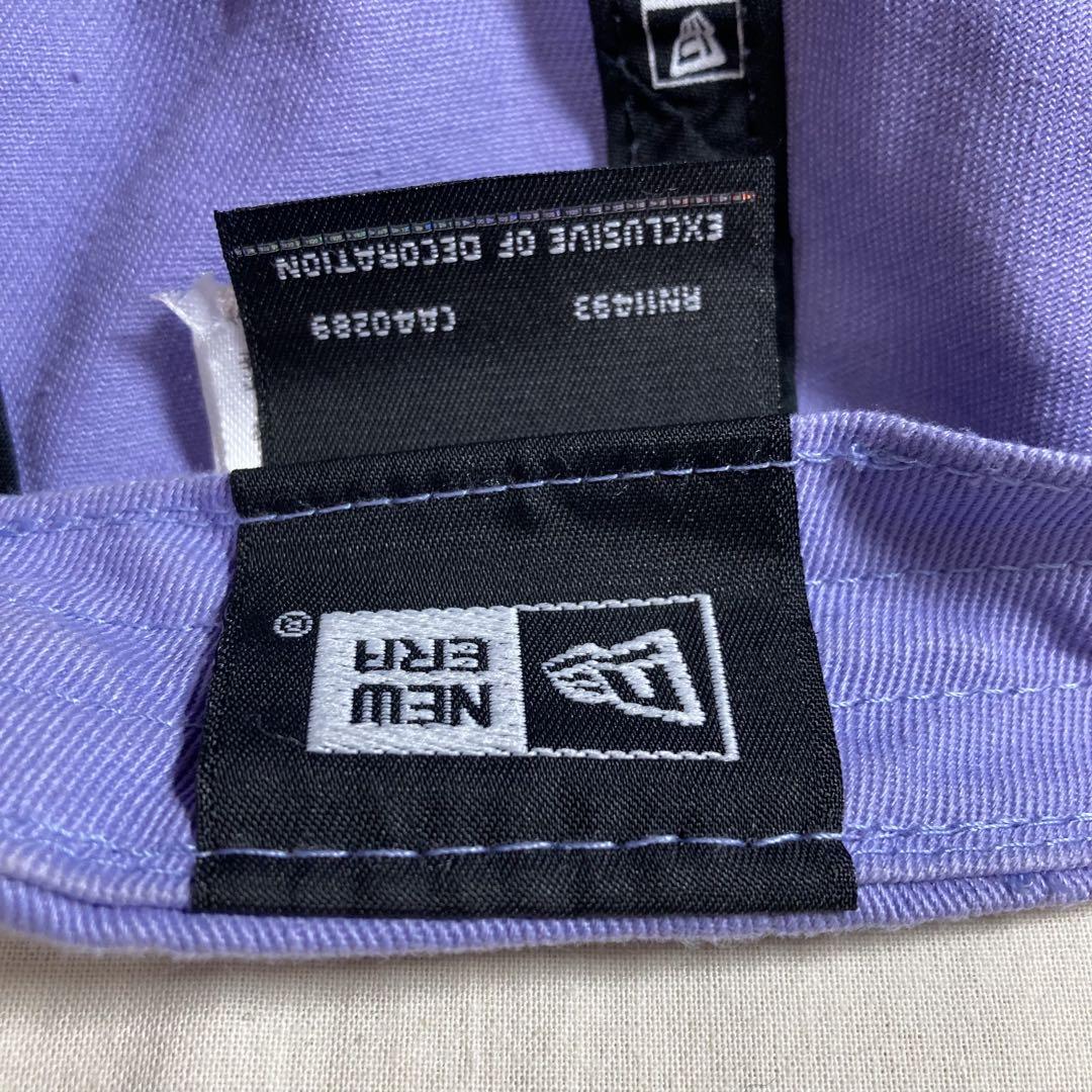 New Era ドジャース キャップ　ロゴ刺繍　 ラベンダー　帽子