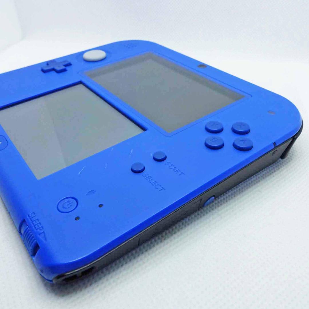 【スライドパッド新品交換済み】ニンテンドー2DS ブルー +SDカード+電源