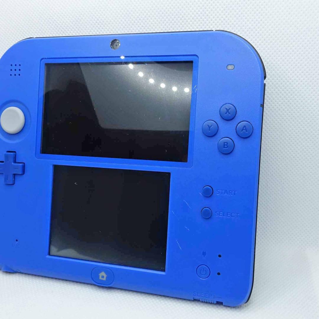 【スライドパッド新品交換済み】ニンテンドー2DS ブルー +SDカード+電源