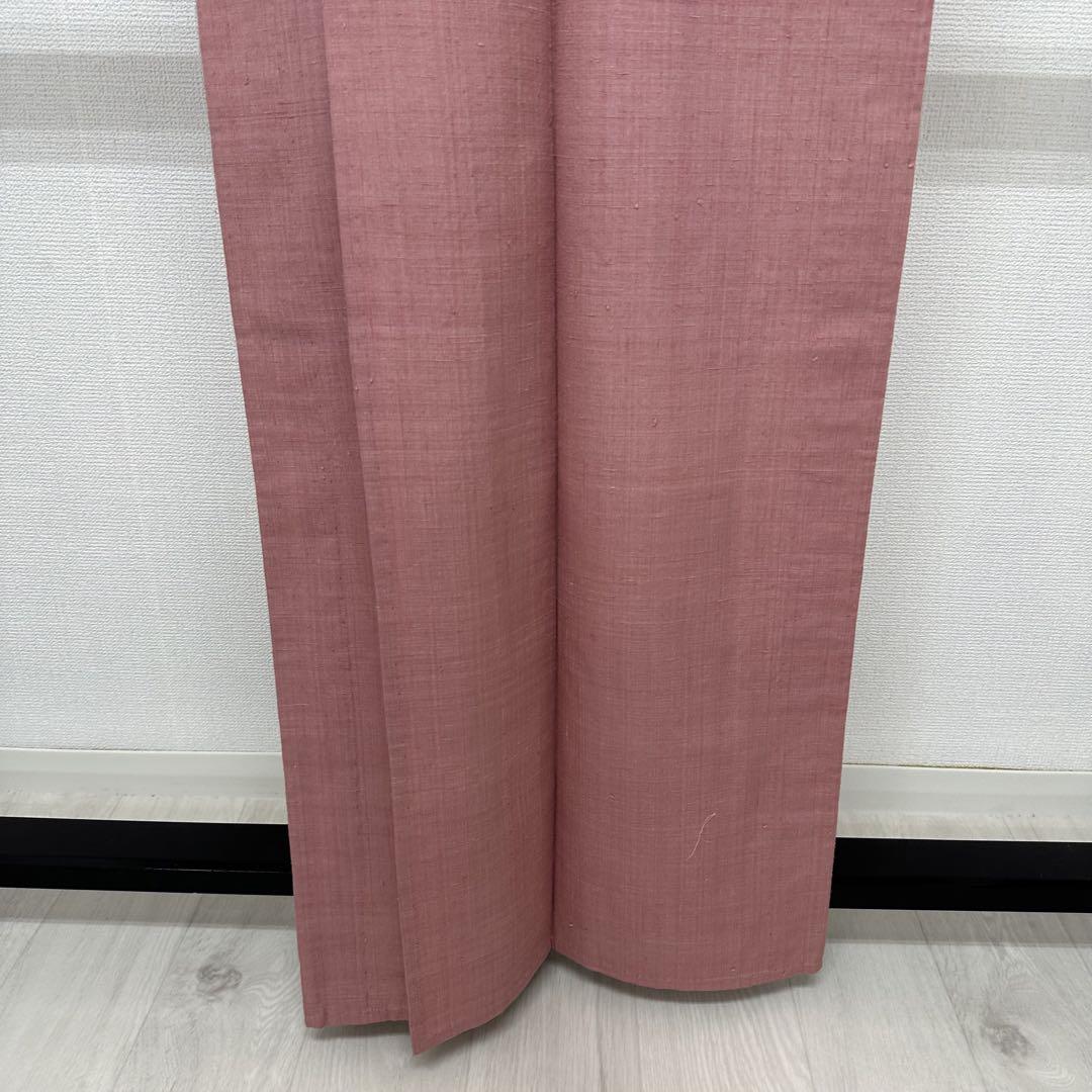 最新 本場結城紬 無地紬 上品ピンク 単衣仕立て 着物 正絹 広衿 RK 着物・浴衣