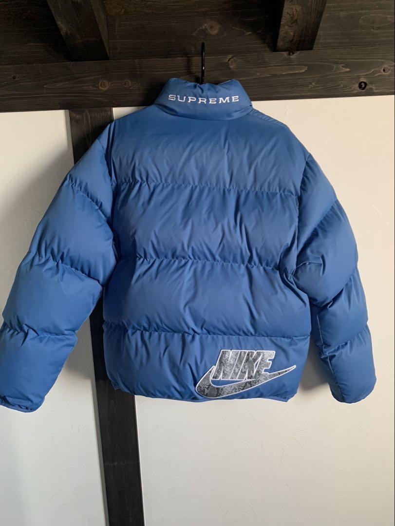 S*E様 Nike Supreme ダウンジャケット Mサイズ 青 Nike Supreme ダウンジャケット 青
