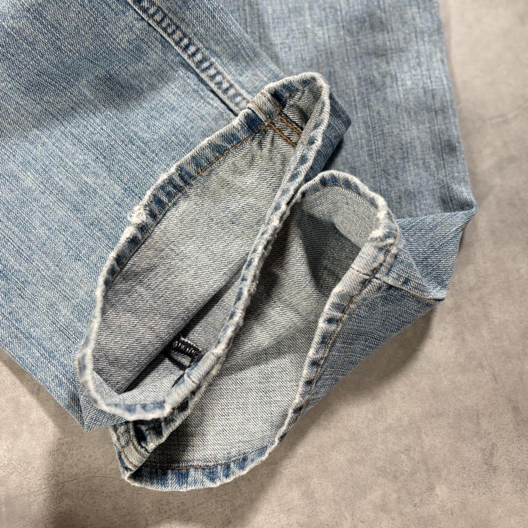 古着 00s LEVI'S 569 デニムパンツ ライトブルー 色落ち 極太