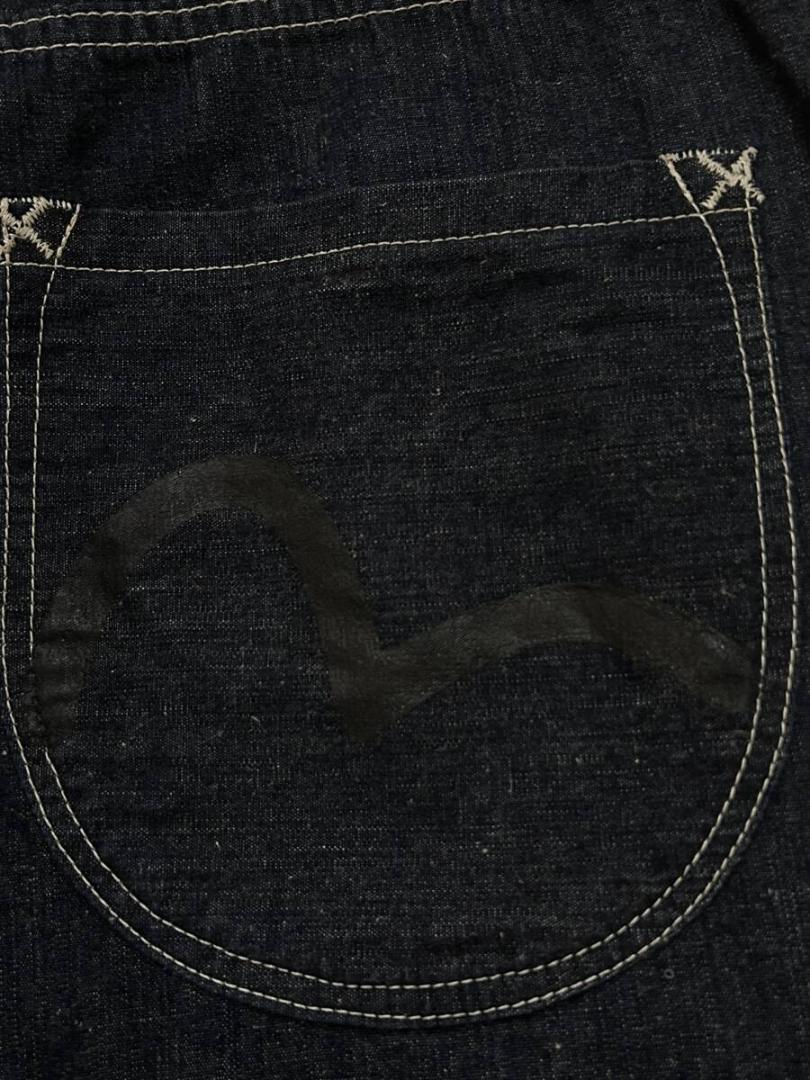 新 恵美寿神頭 エヴィス エビス LOT 2001 ハーフ ショートデニムパンツ 画像4