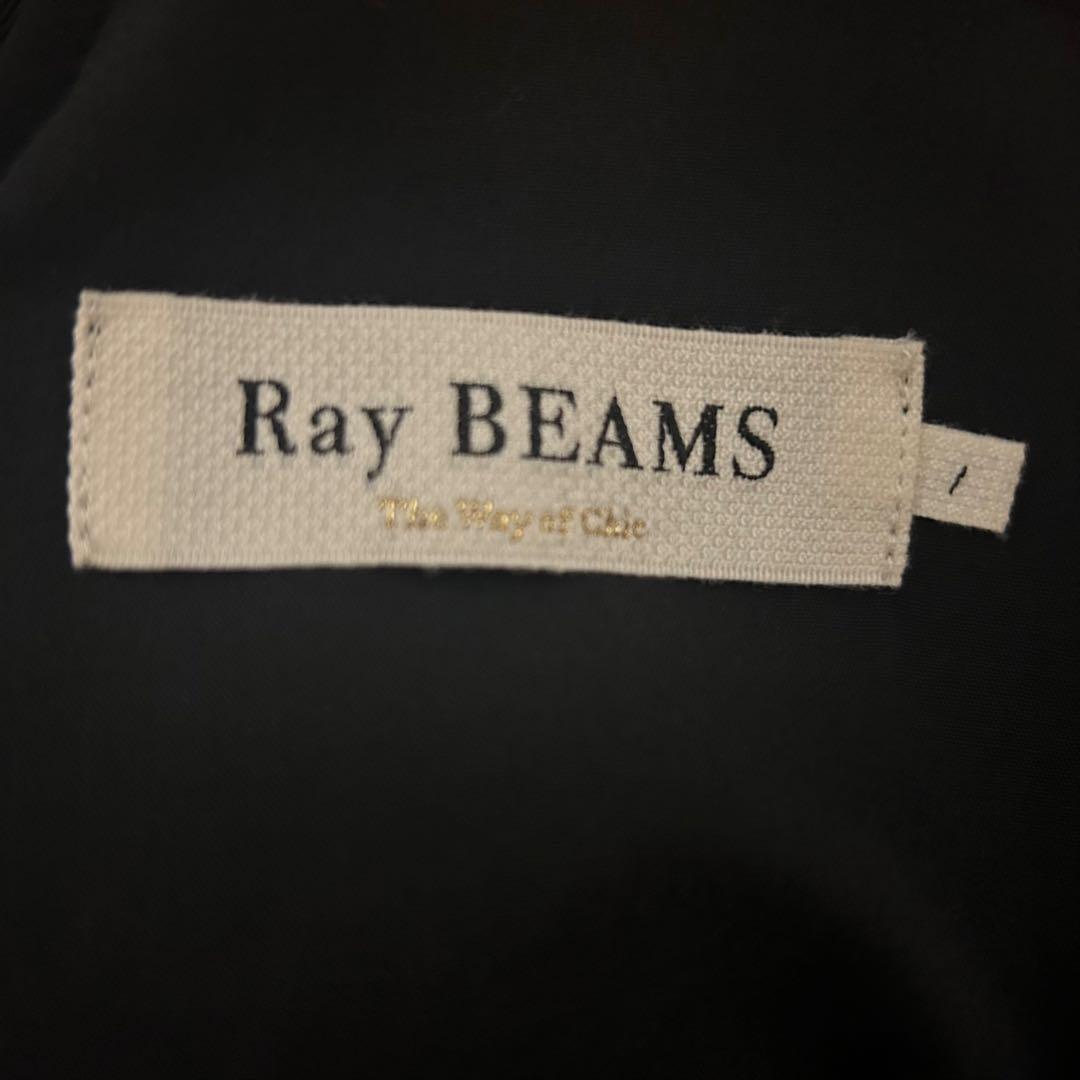 Ray BEAMS レイビームス サイドプリーツサロペットワンピース ブラック