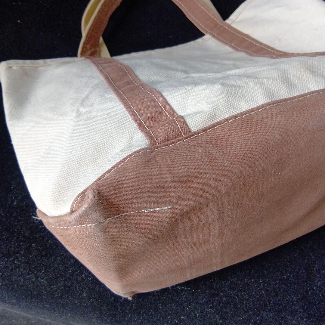 USA 雰囲気抜群 エルエルビーン LLBean トート バッグ 白茶L.L.Bean MEDICALDB_JP