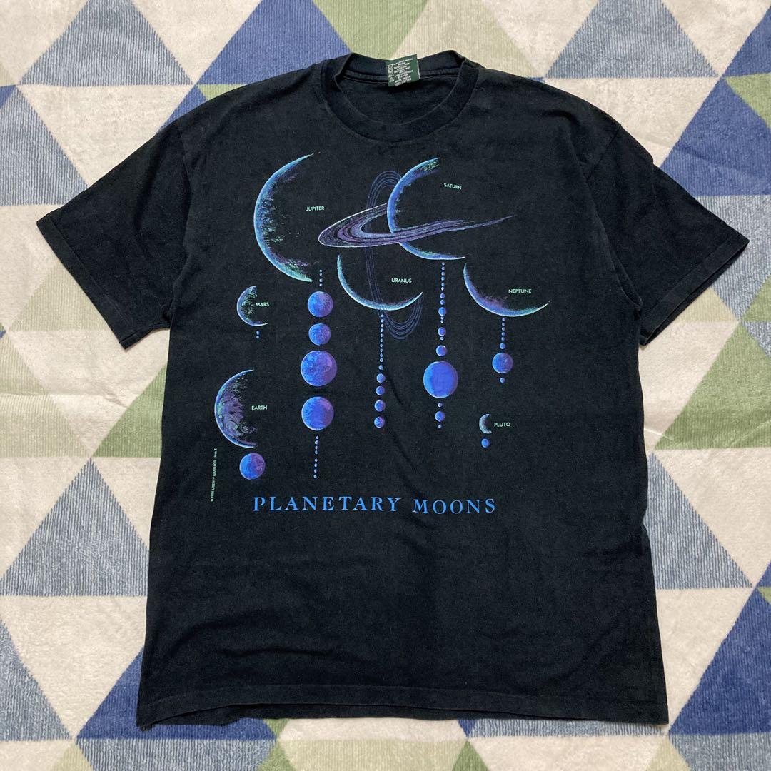 USA製 90年代　TシャツXL 黒　ブラック　宇宙 科学 シングルステッチ惑星