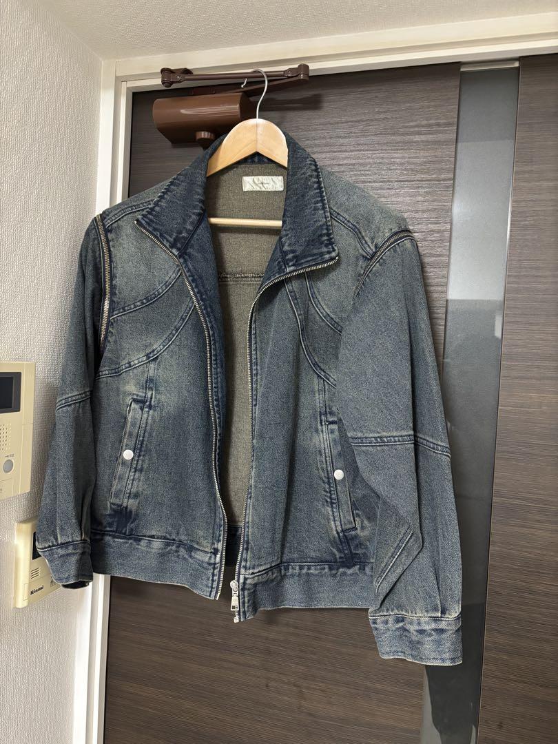 ジャケット・アウター ADRER3way zip sleeve blast denim blouson